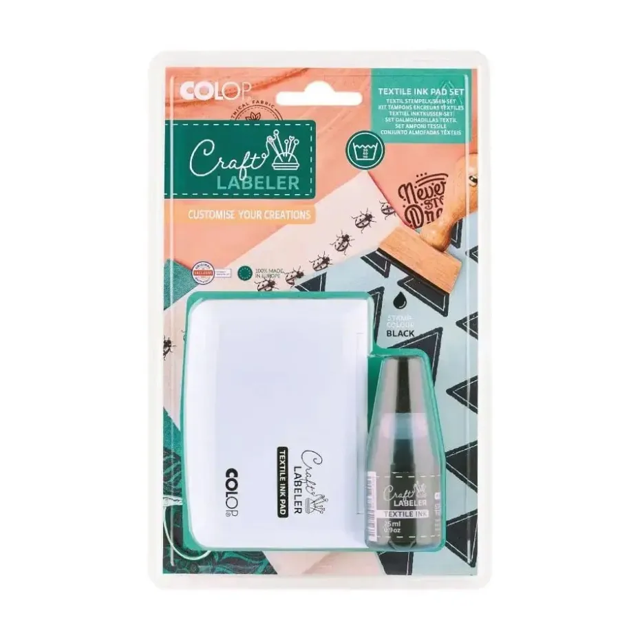 COLOP Craft Labeler – Textile Ink Pad Set