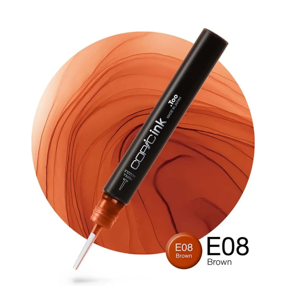 Copic Ink 12ml – E08 Brown