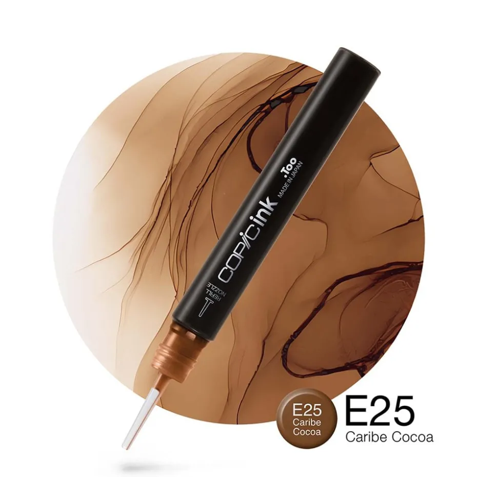 Copic Ink 12ml – E25 Caribe Cocoa