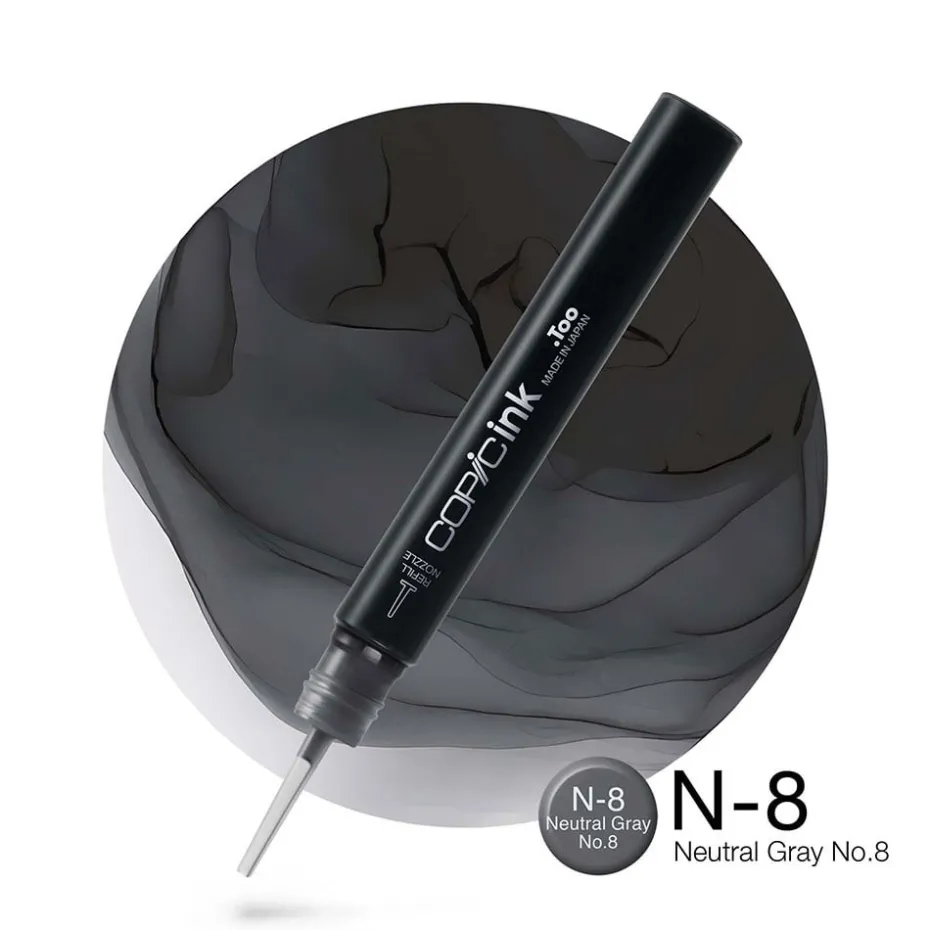 Copic Ink 12ml – N8 Neutral Gray No.8
