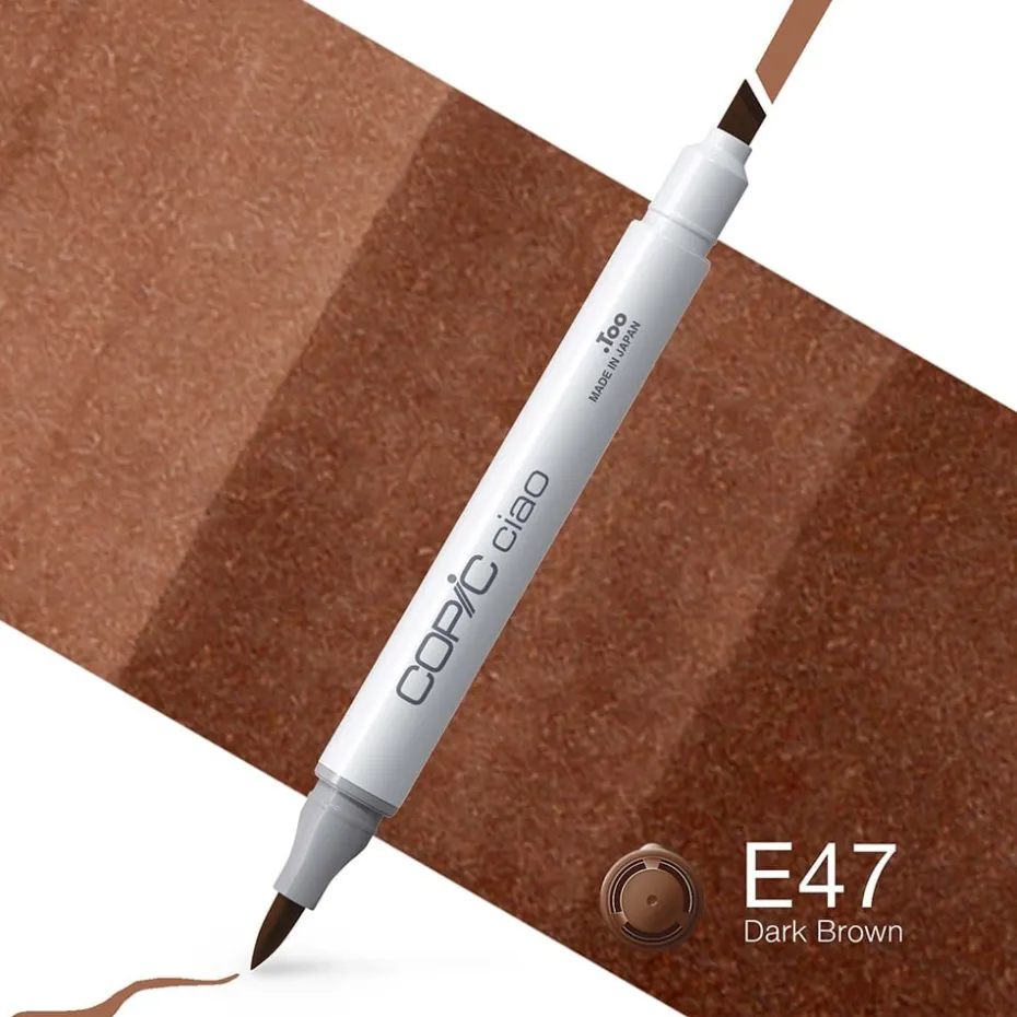 Copic Marker Ciao – E47 Dark Brown