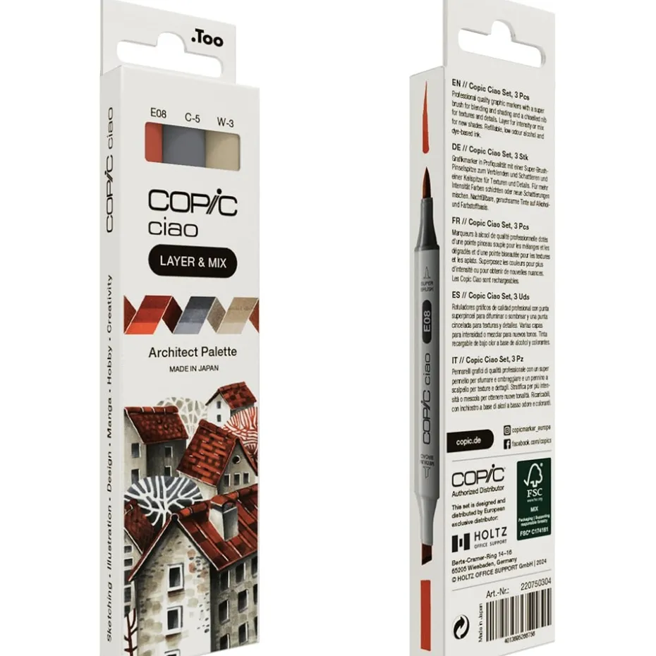 Copic Marker Ciao – Layer & Mix Set – 3stk – Architect