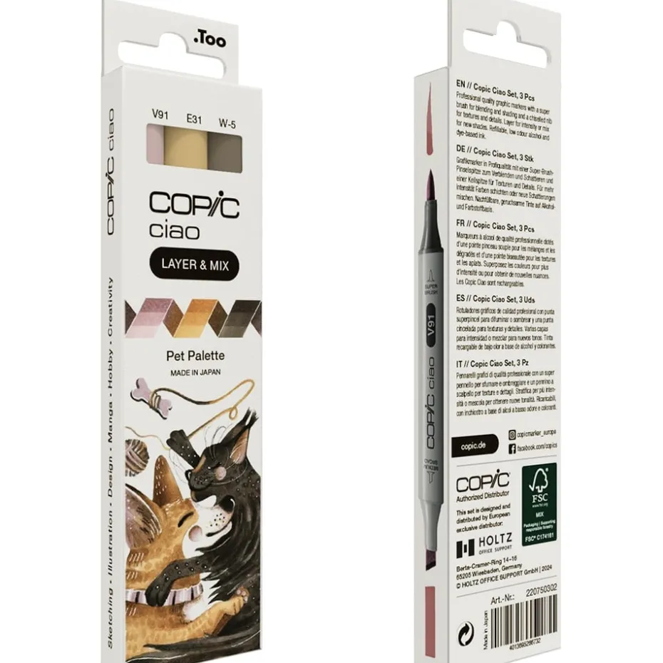Copic Marker Ciao – Layer & Mix Set – 3stk – Pet
