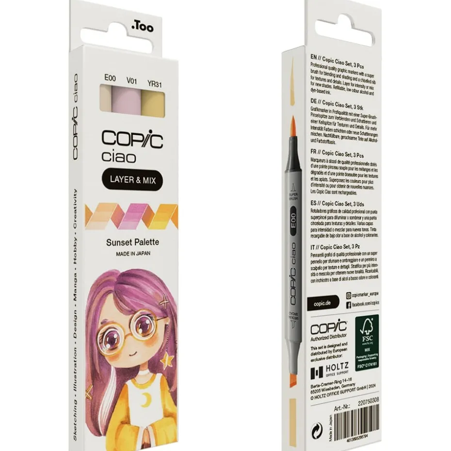 Copic Marker Ciao – Layer & Mix Set – 3stk – Sunset