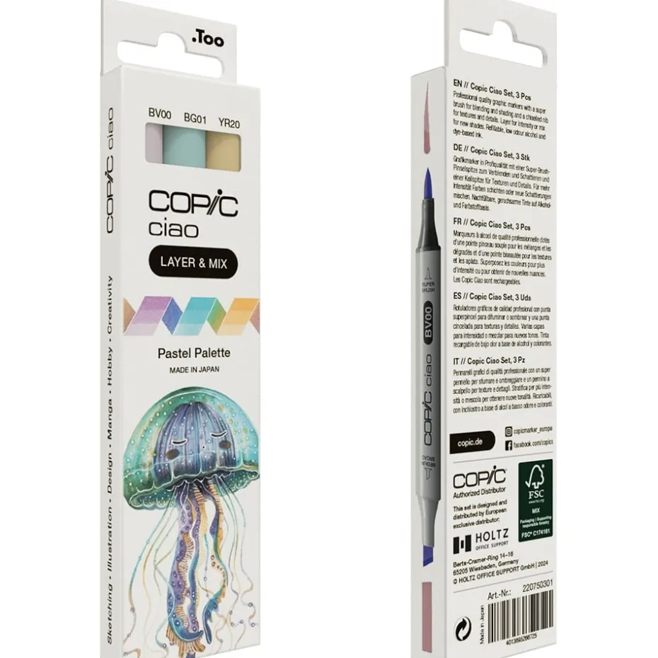 Copic Marker Ciao – Layer & Mix Set – 3stk – Pastel