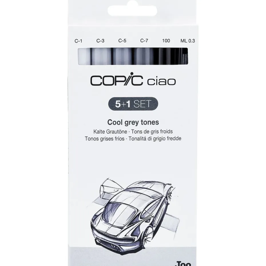 Copic Marker Ciao 5+1 Sett – Cool Grey Tones