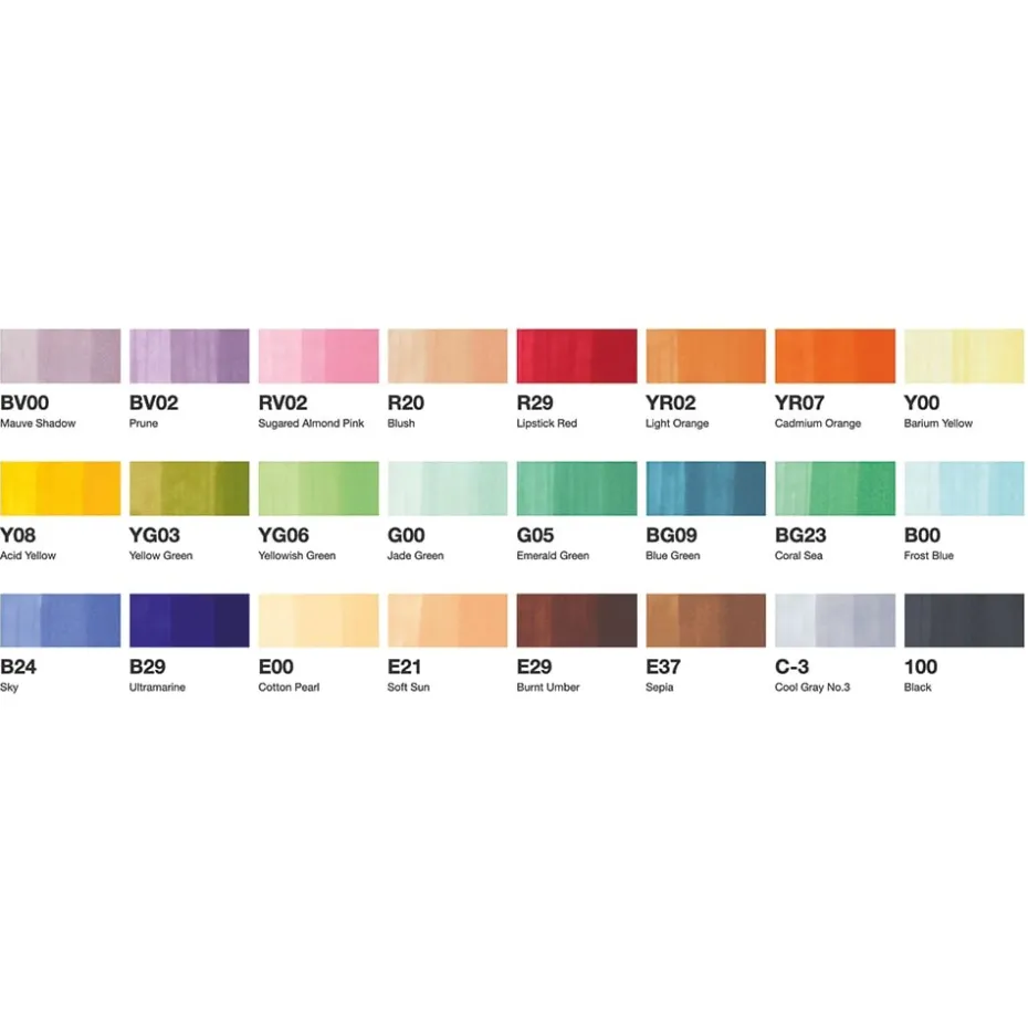 Copic Marker Ciao Sett – 24stk – Basics