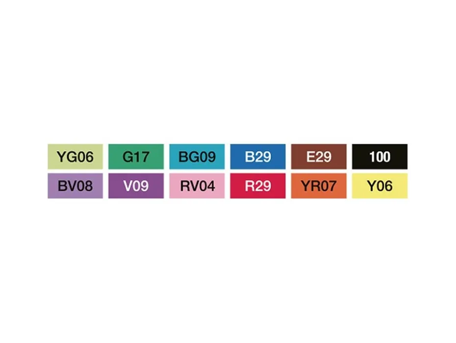 Copic Marker Ciao Sett – 12stk – Basic sett