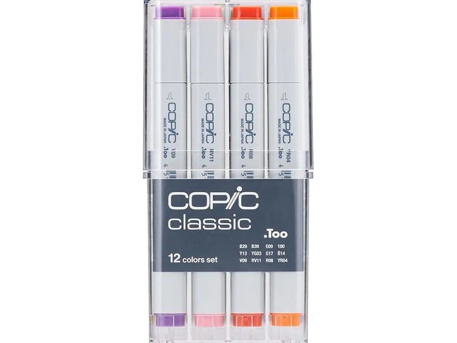 Copic Marker Classic Sett – 12stk – Basis