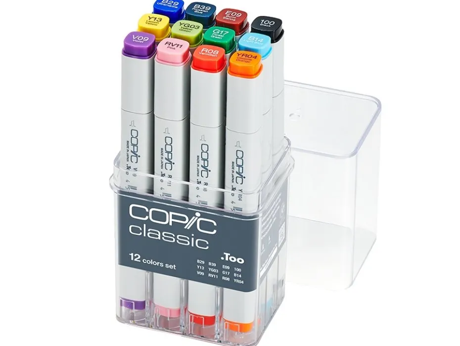Copic Marker Classic Sett – 12stk – Basis