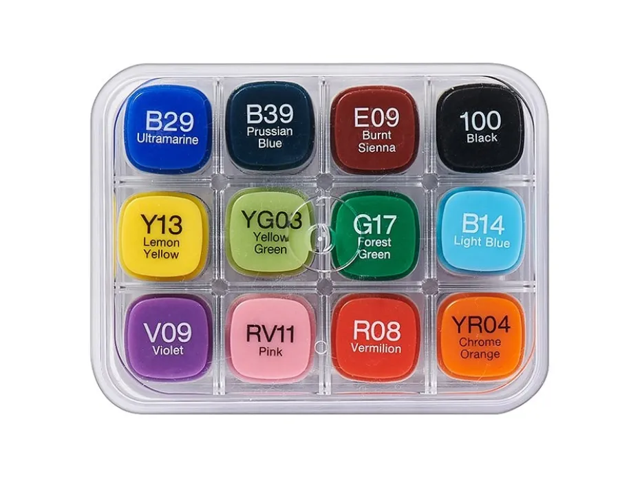 Copic Marker Classic Sett – 12stk – Basis