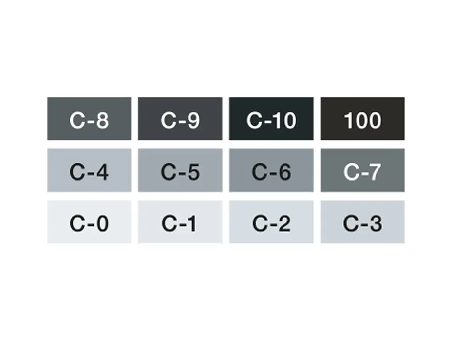 Copic Marker Classic Sett – 12stk – Grå Cool Grey
