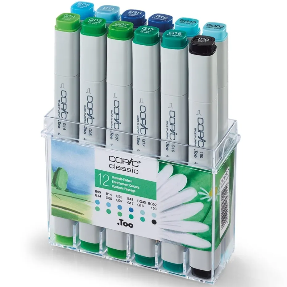 Copic Marker Classic Sett – 12stk – Envioronment