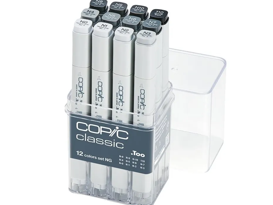 Copic Marker Classic Sett – 12stk – Grå Neutral Grey