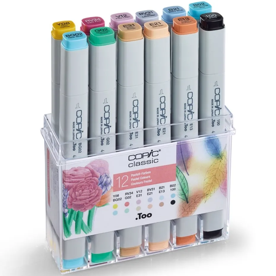 Copic Marker Classic Sett – 12stk – Pastel