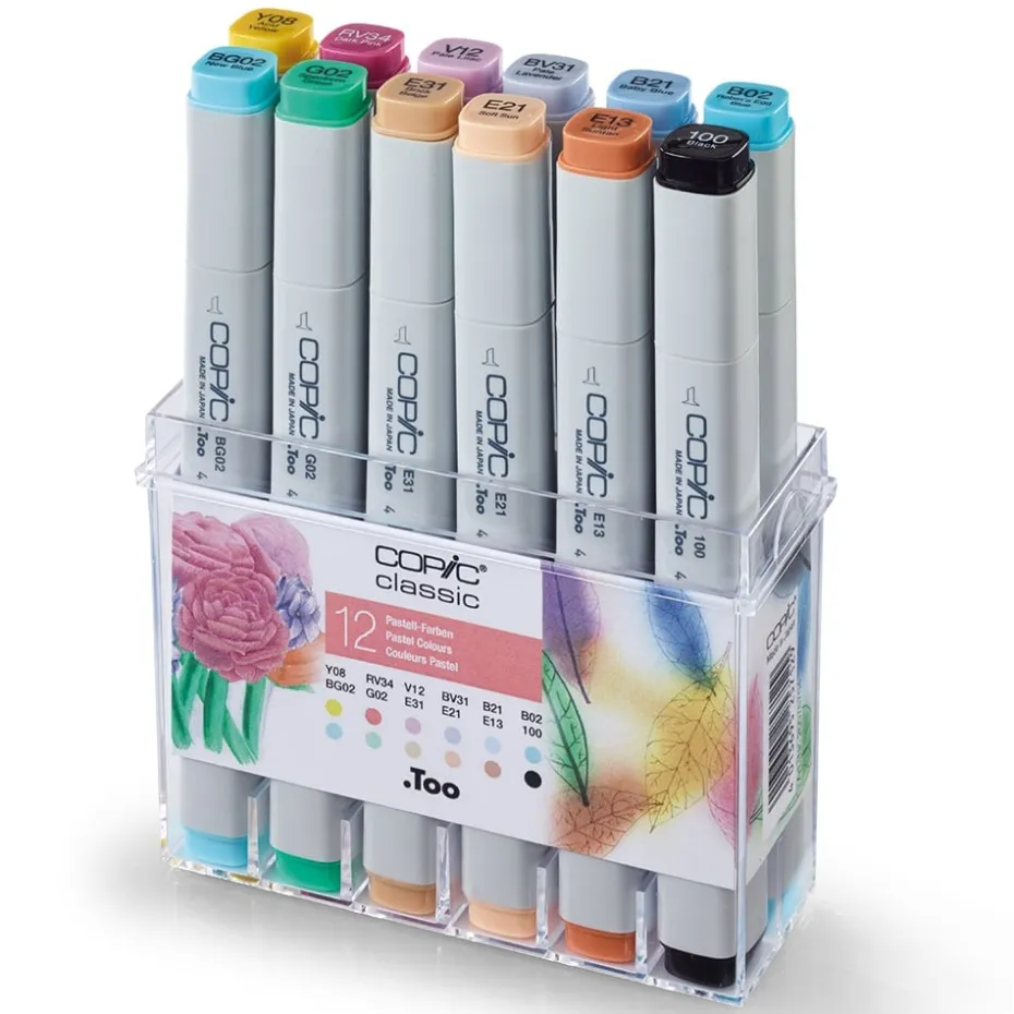 Copic Marker Classic Sett – 12stk – Pastel