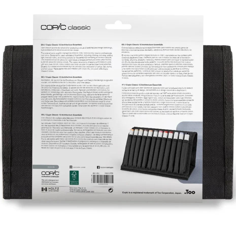 Copic Marker Classic Wallet Sett – 12stk – Architecture