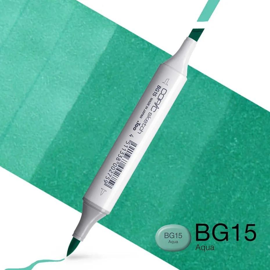 Copic Marker Sketch – BG15 Aqua