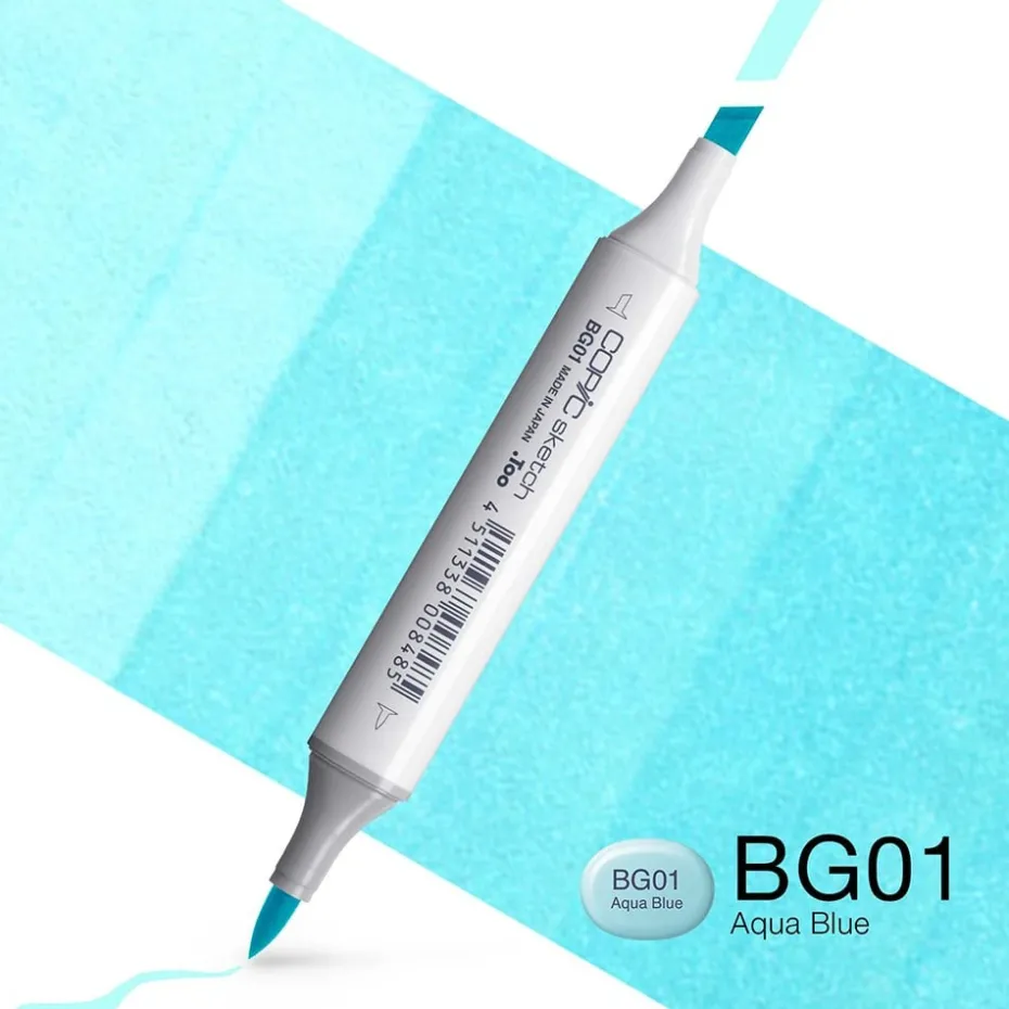 Copic Marker Sketch – BG01 Aqua Blue