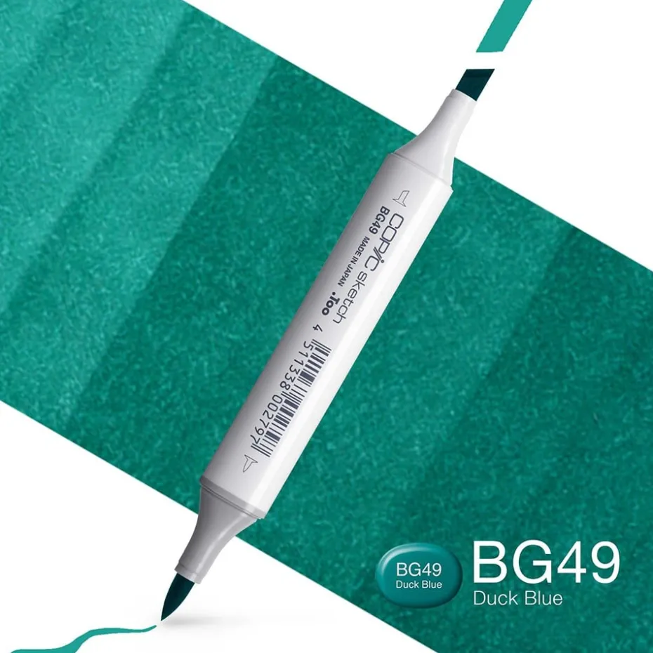 Copic Marker Sketch – BG49 Duck Blue