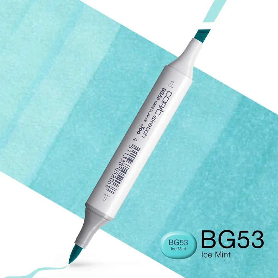 Copic Marker Sketch – BG53 Ice Mint