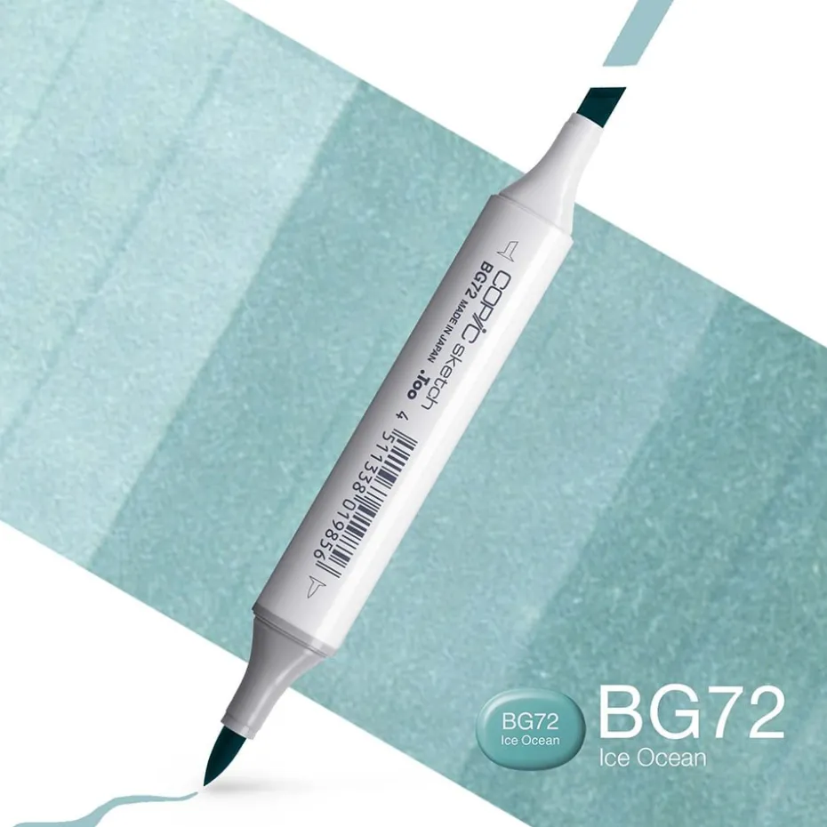 Copic Marker Sketch – BG72 Ice Ocean