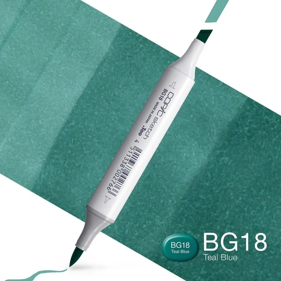 Copic Marker Sketch – BG18 Teal Blue