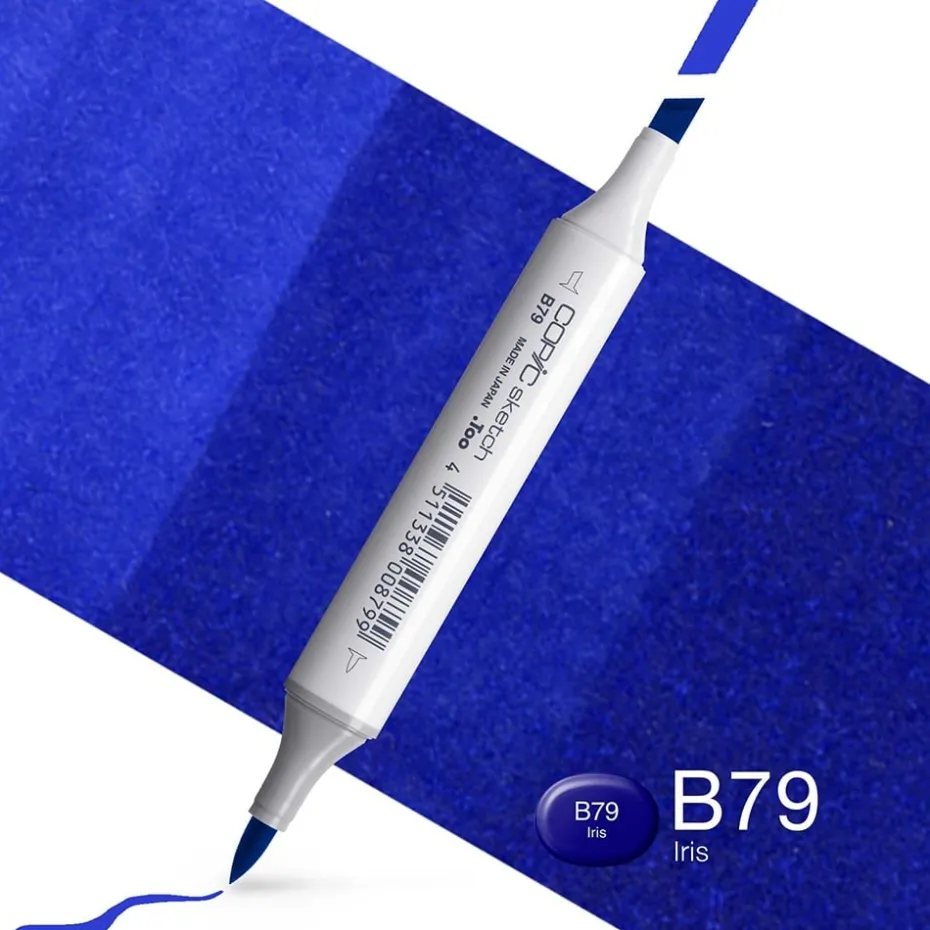Copic Marker Sketch – B79 Iris
