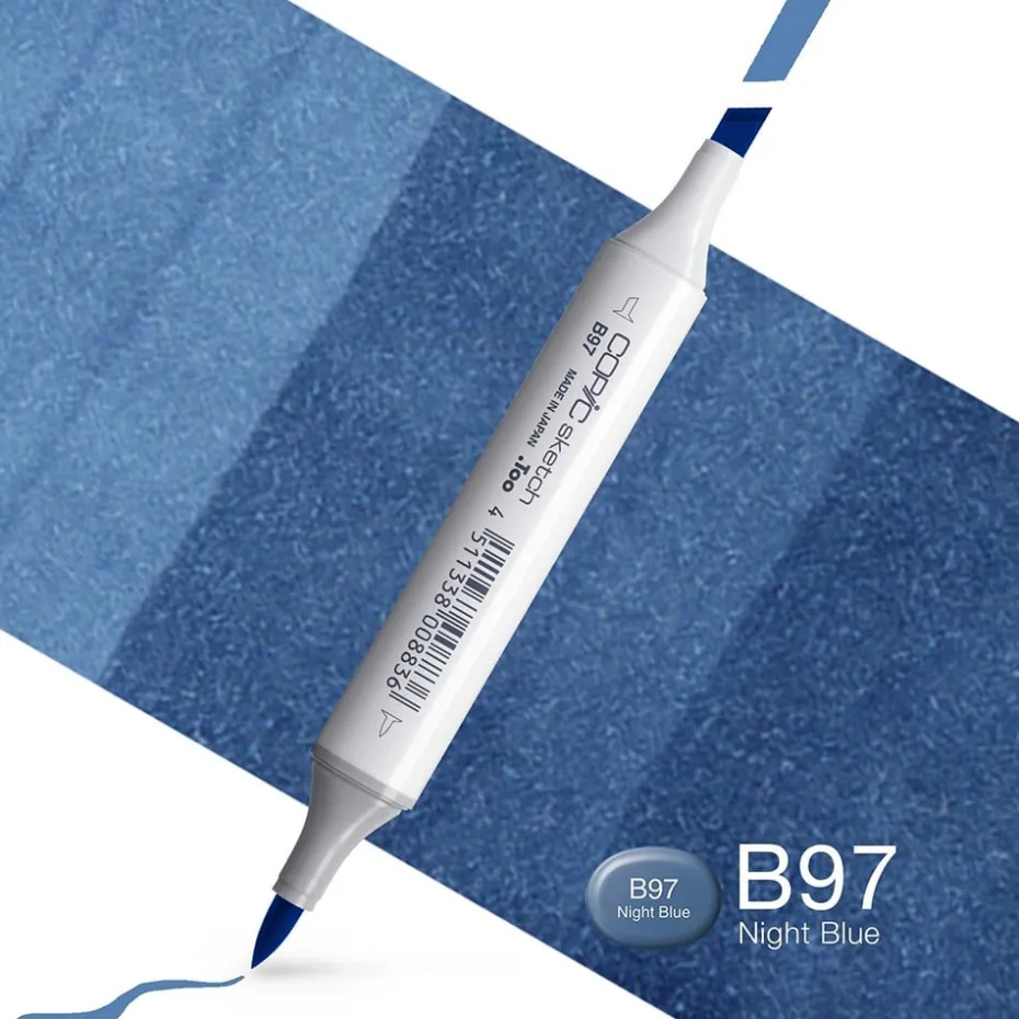 Copic Marker Sketch – B97 Night Blue