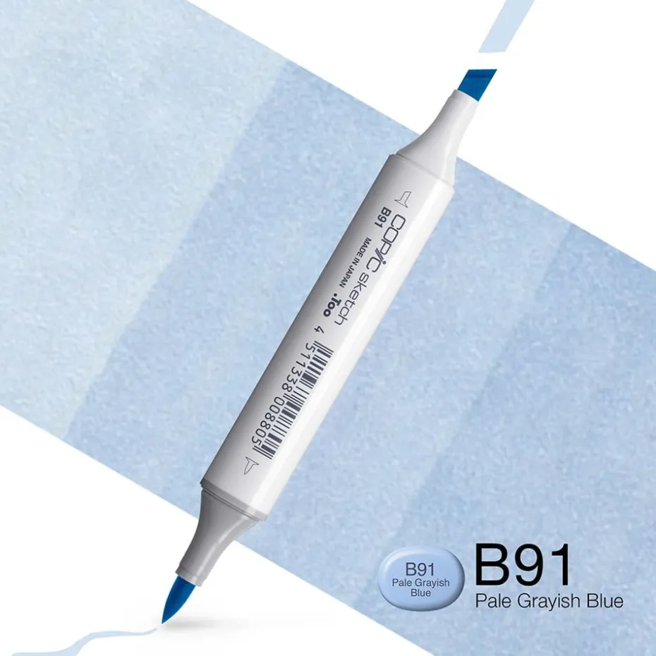 Copic Marker Sketch – B91 Pale Grayish Blue