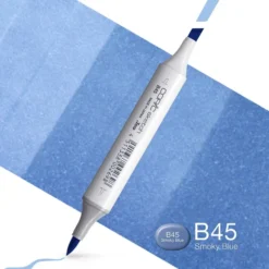 Copic Marker Sketch – B45 Smoky Blue