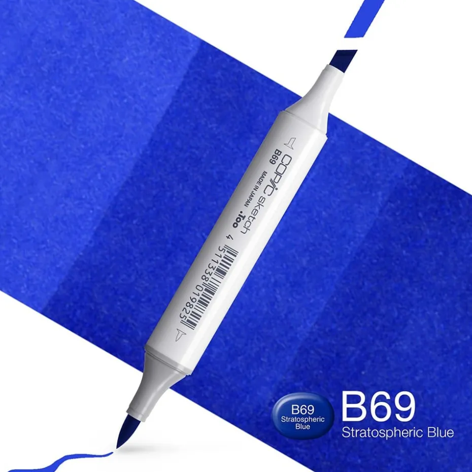 Copic Marker Sketch – B69 Stratospheric Blue