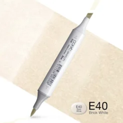 Copic Marker Sketch – E40 Brick White