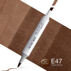 Copic Marker Sketch – E47 Dark Brown