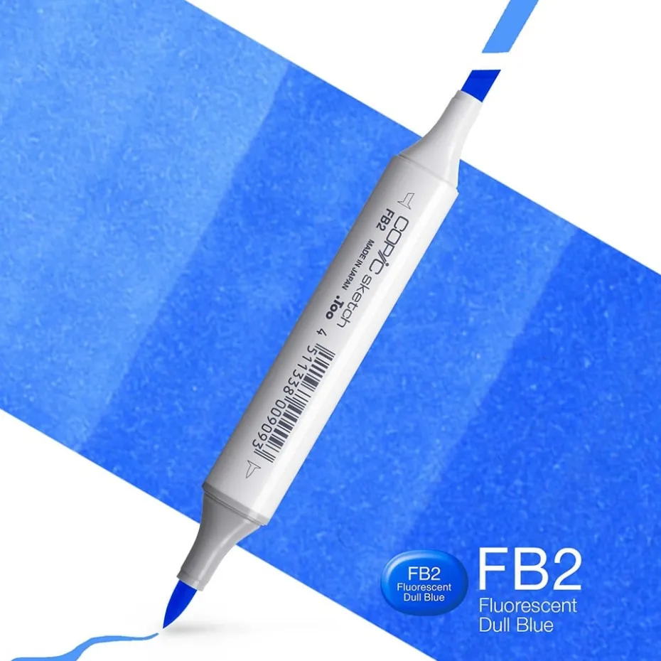 Copic Marker Sketch – FB2 Fluorescent Dull Blue