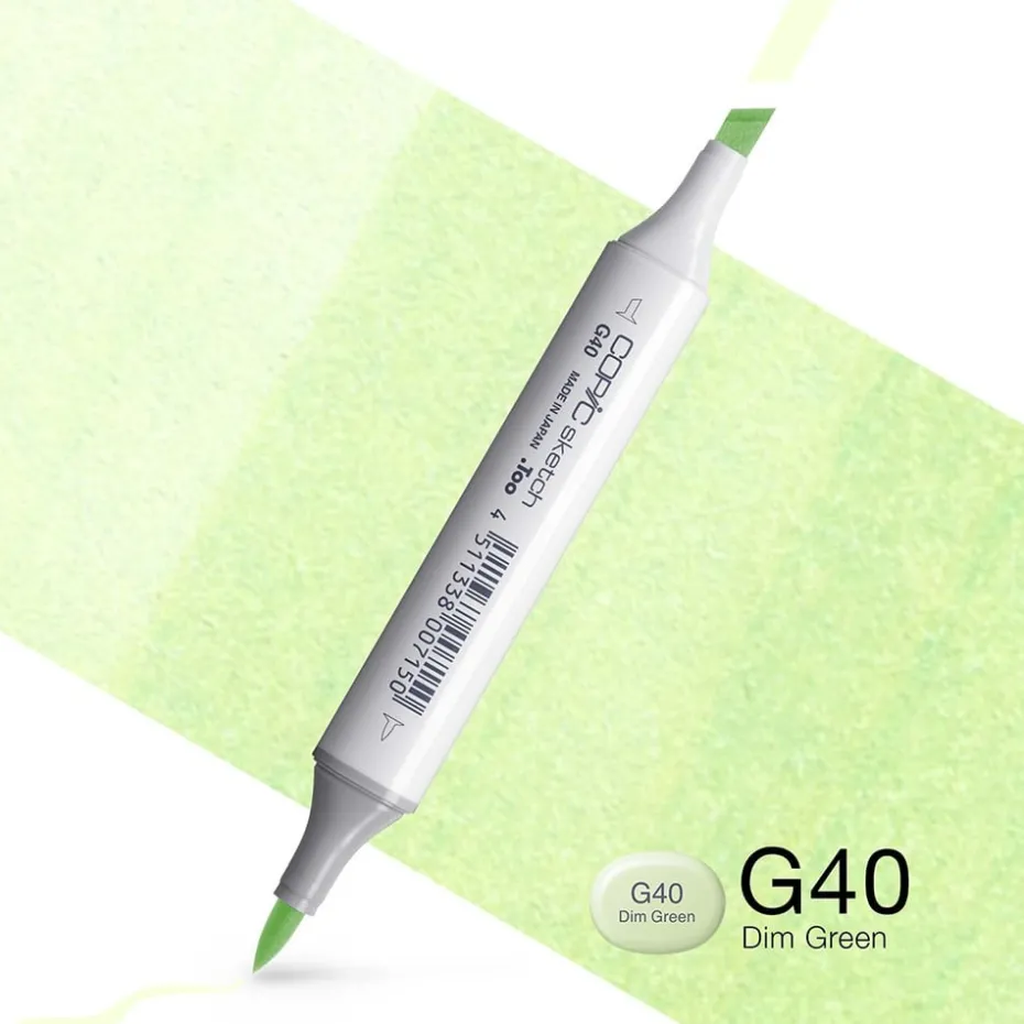 Copic Marker Sketch – G40 Dim Green
