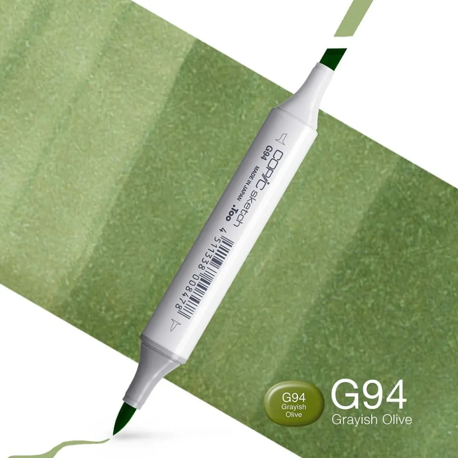 Copic Marker Sketch – G94 Grayish Olive