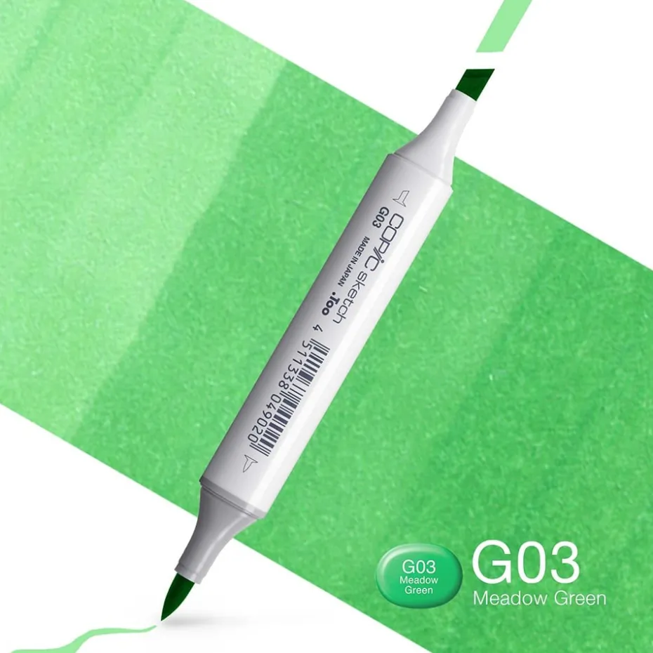 Copic Marker Sketch – G03 Meadow Green