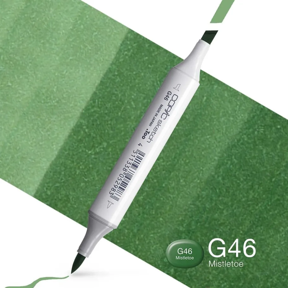 Copic Marker Sketch – G46 Mistletoe