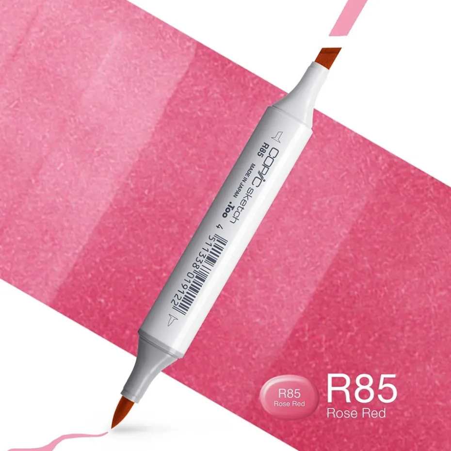 Copic Marker Sketch – R85 Rose Red