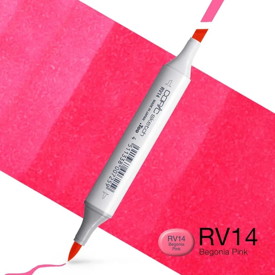 Copic Marker Sketch – RV14 Begonia Pink