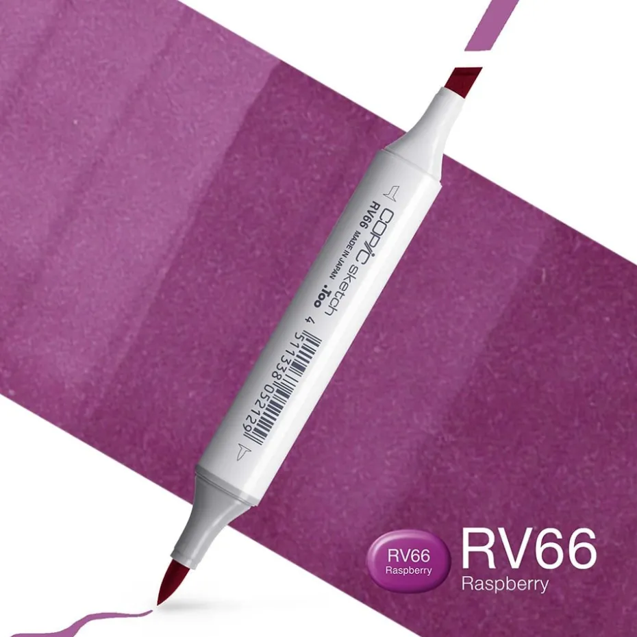 Copic Marker Sketch – RV66 Raspberry