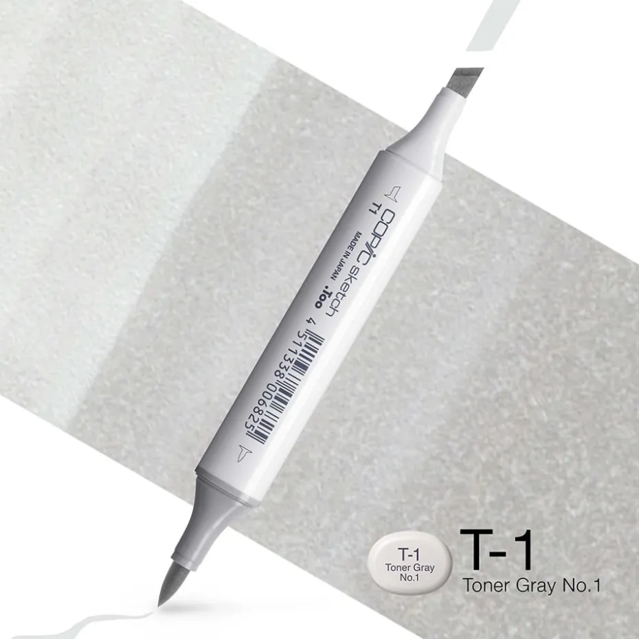 Copic Marker Sketch – T1 Toner Gray No.1