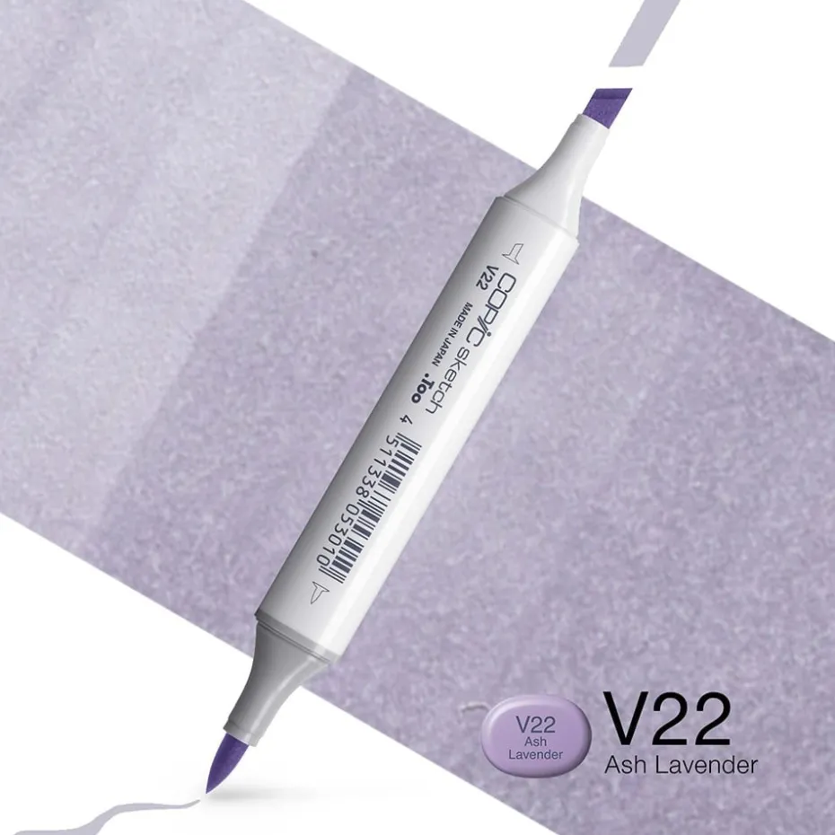 Copic Marker Sketch – V22 Ash Lavender