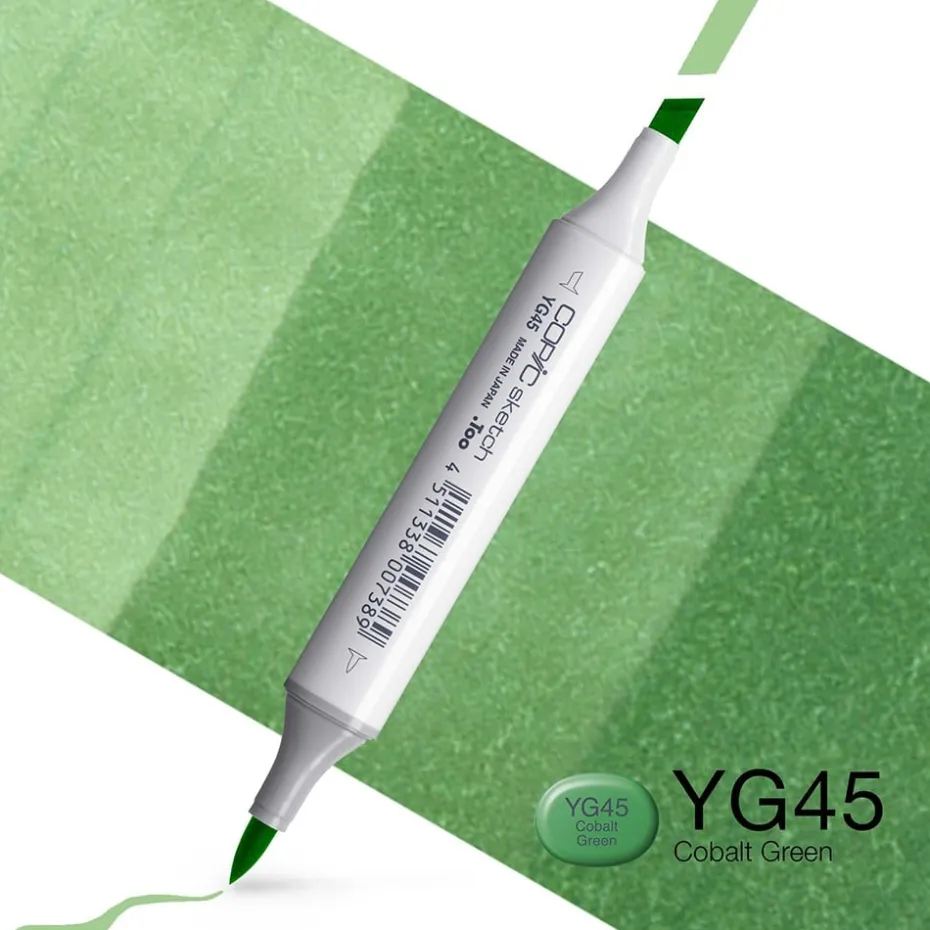 Copic Marker Sketch – YG45 Cobalt Green