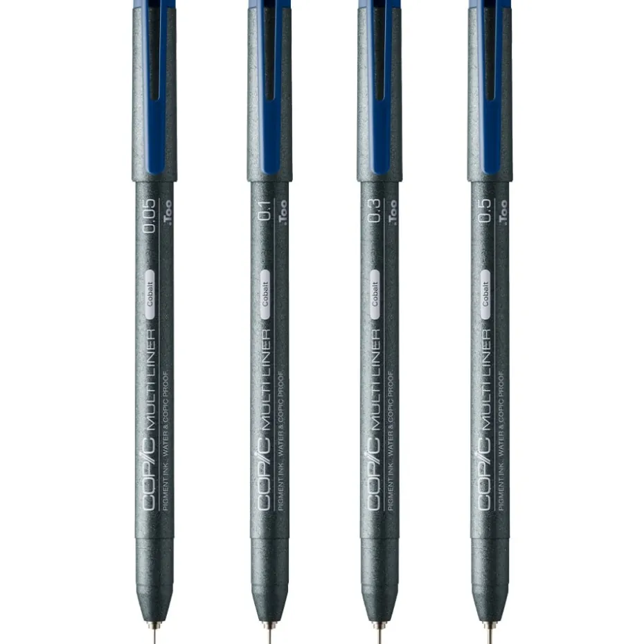 Copic Multiliner Cobalt – Sett 4stk