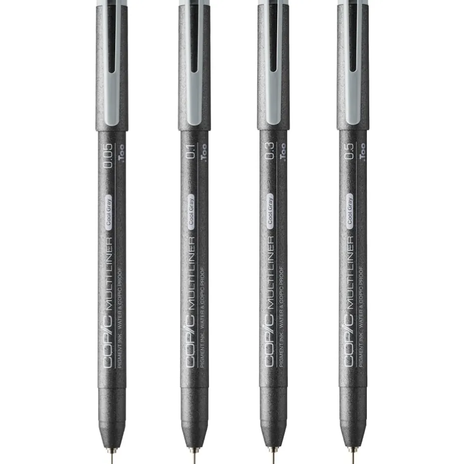 Copic Multiliner Cool Grey – Sett 4stk