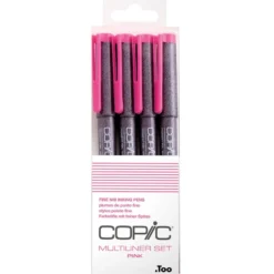 Copic Multiliner Pink – Sett 4stk