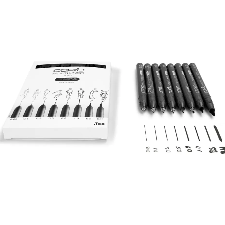 Copic Multiliner Set B – 8stk
