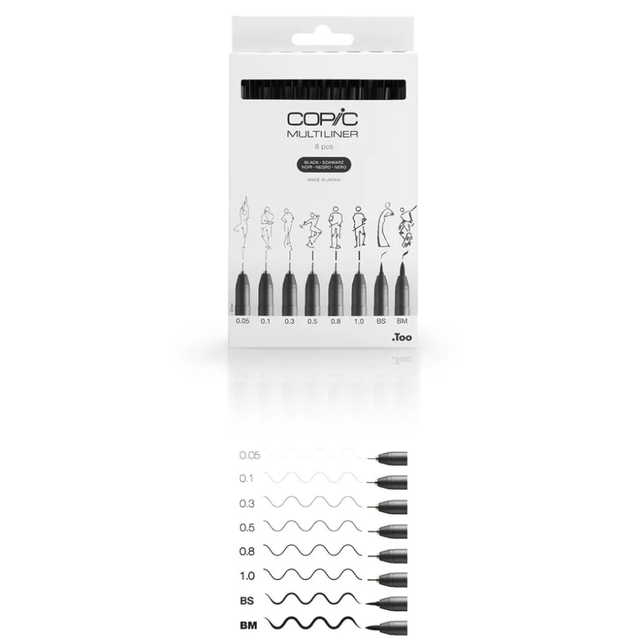 Copic Multiliner Set B – 8stk